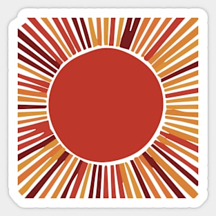 colorful sun rays Sticker